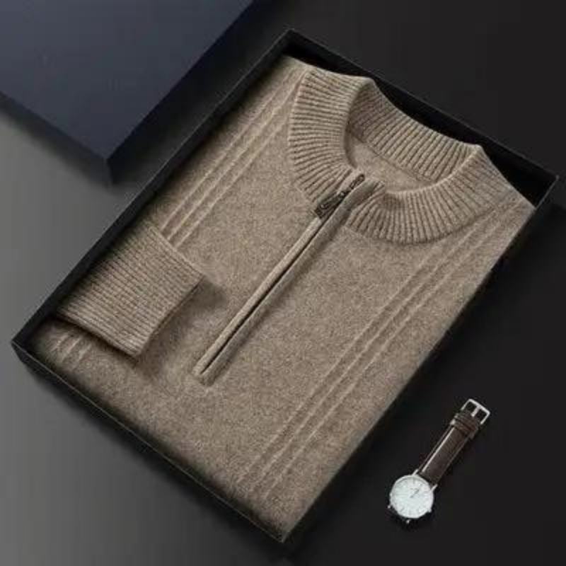 PRAGUE 100% CASHMERE HALF ZIP