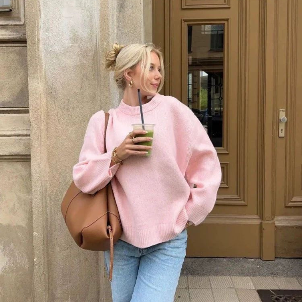 Pink pullovers sale