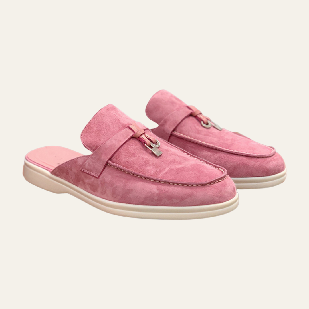 ROME BACKLESS SUEDE LOAFERS