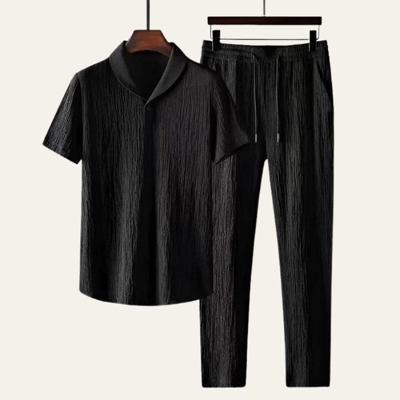 VIENNA COTTON POLO & PANTALON SUIT